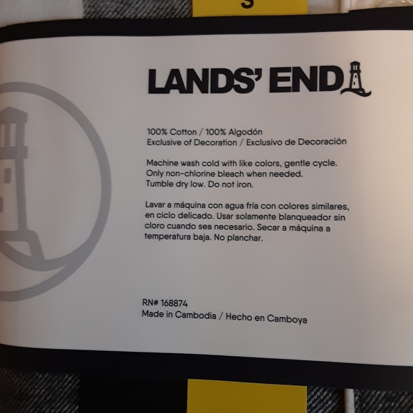 Lands' End Women's Flannel Pajama Set 2-Piece Small - Picture 5 of 6